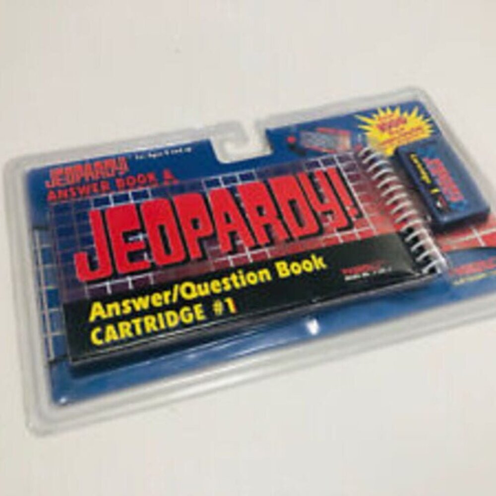 Vintage Jeopardy Answer & Question Book Cartridge #1 Handheld Tiger Electronics